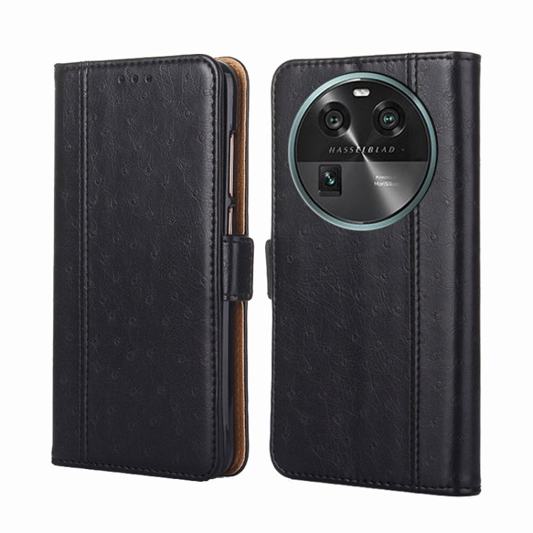 For OPPO Find X6 5G Ostrich Texture Flip Leather Phone Case