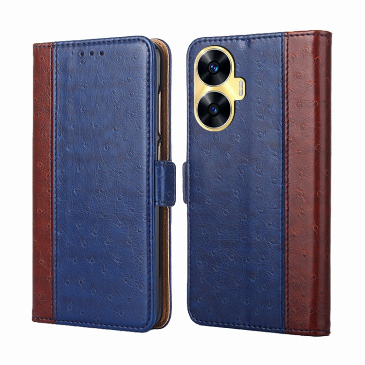 For Realme C55 Ostrich Texture Flip Leather Phone Case