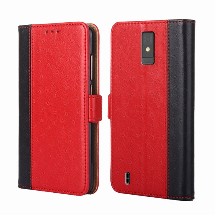 For ZTE Blade A32 Ostrich Texture Flip Leather Phone Case