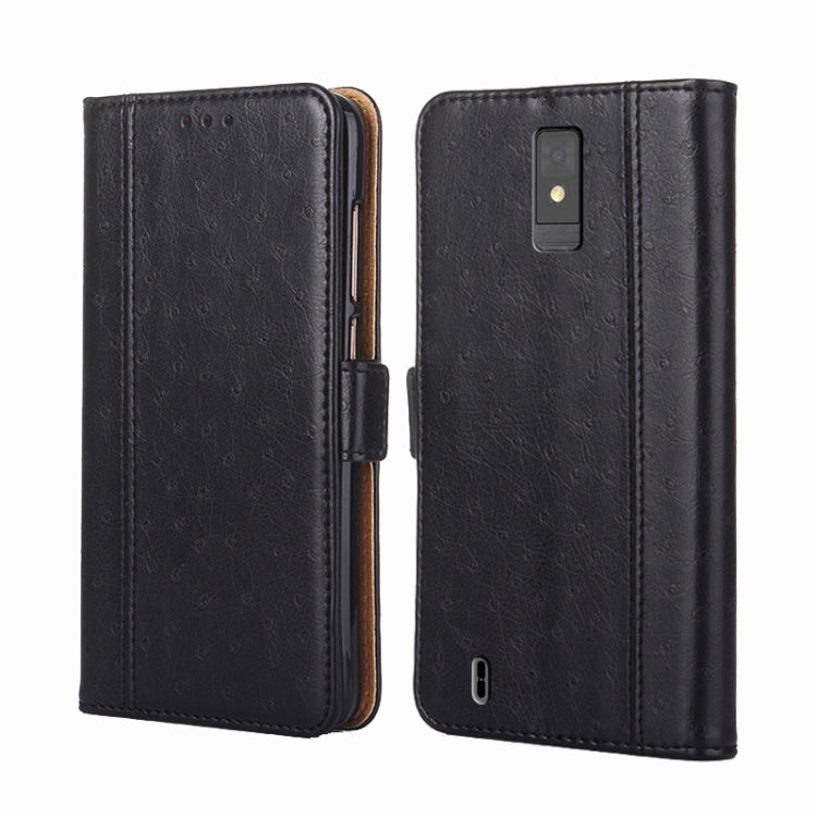 For ZTE Blade A32 Ostrich Texture Flip Leather Phone Case