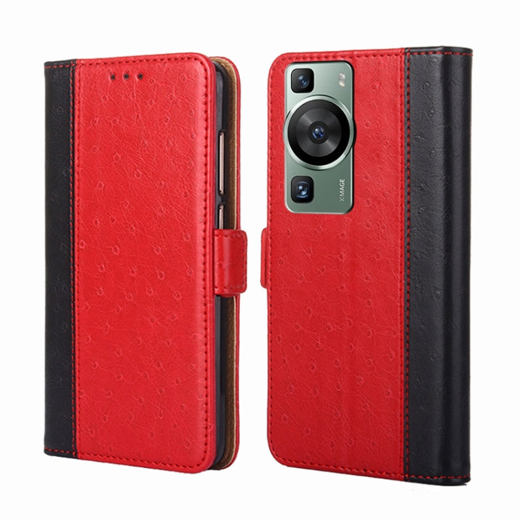 For Huawei P60 / P60 Pro Ostrich Texture Flip Leather Phone Case