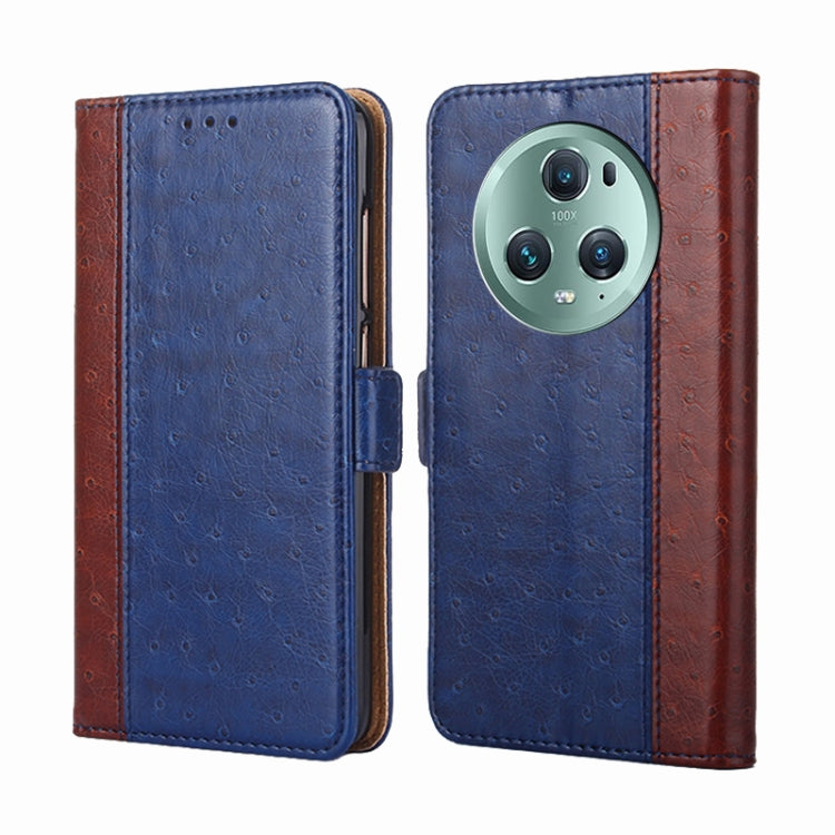 For Honor Magic5 Pro Ostrich Texture Flip Leather Phone Case