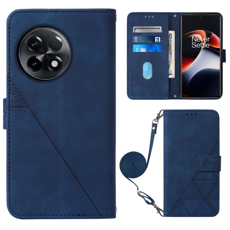 For OnePlus Ace 2 5G / 11R 5G Crossbody 3D Embossed Flip Leather Phone Case