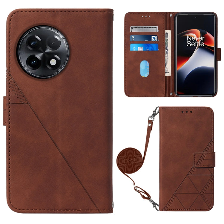 For OnePlus Ace 2 5G / 11R 5G Crossbody 3D Embossed Flip Leather Phone Case