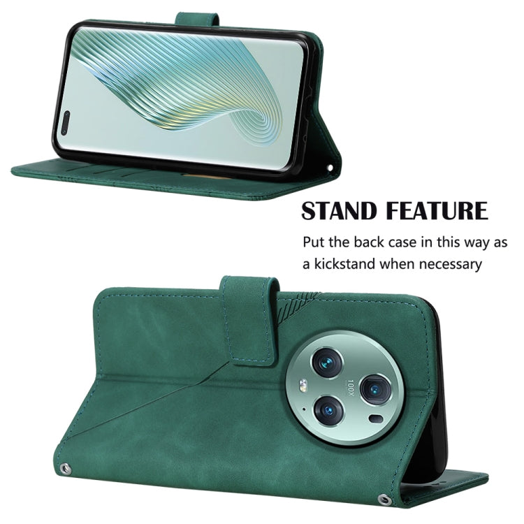 For Honor Magic5 Pro Crossbody 3D Embossed Flip Leather Phone Case