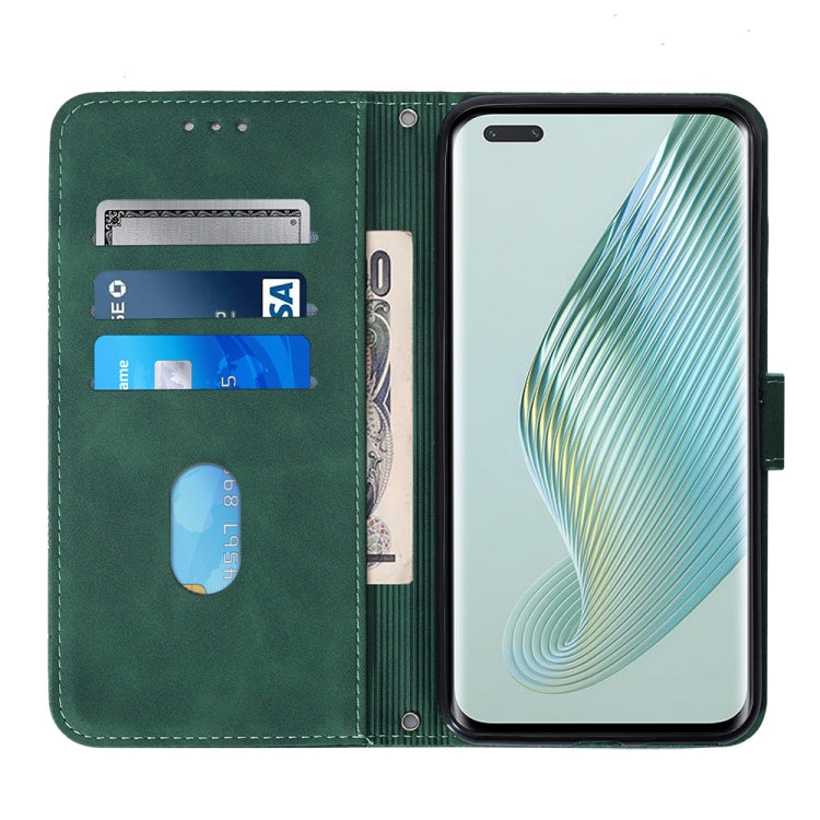 For Honor Magic5 Pro Crossbody 3D Embossed Flip Leather Phone Case