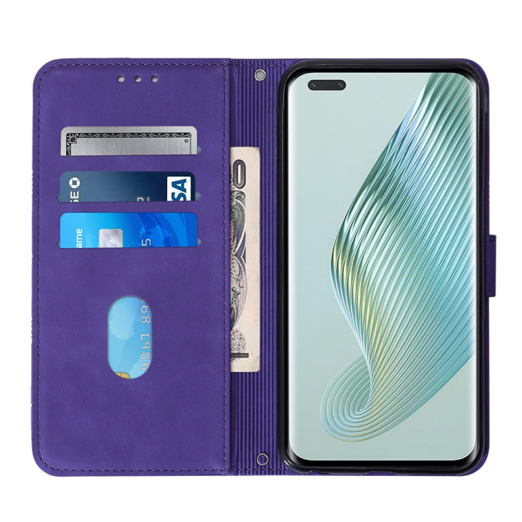 For Honor Magic5 Pro Crossbody 3D Embossed Flip Leather Phone Case