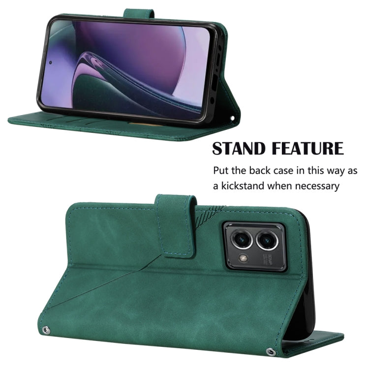 For Motorola Moto G Stylus 5G 2023 Crossbody 3D Embossed Flip Leather Phone Case