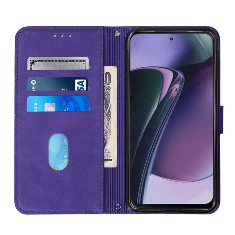 For Motorola Moto G Stylus 5G 2023 Crossbody 3D Embossed Flip Leather Phone Case