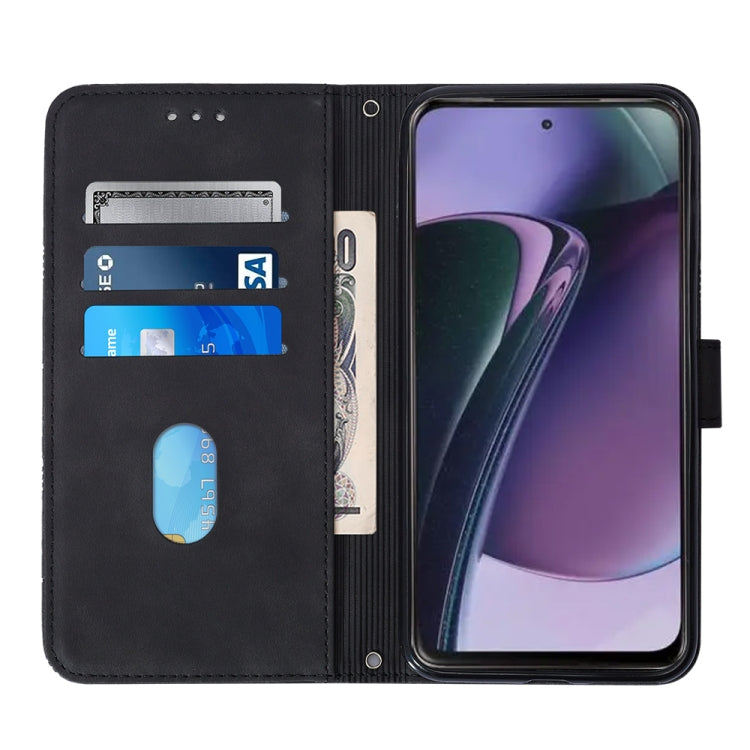 For Motorola Moto G Stylus 5G 2023 Crossbody 3D Embossed Flip Leather Phone Case