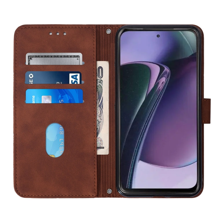 For Motorola Moto G Stylus 5G 2023 Crossbody 3D Embossed Flip Leather Phone Case