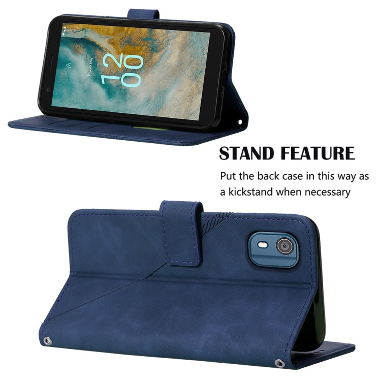 For Nokia C02 TA-1522 Crossbody 3D Embossed Flip Leather Phone Case