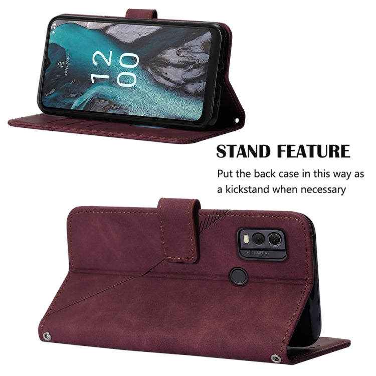 For Nokia C22 Crossbody 3D Embossed Flip Leather Phone Case