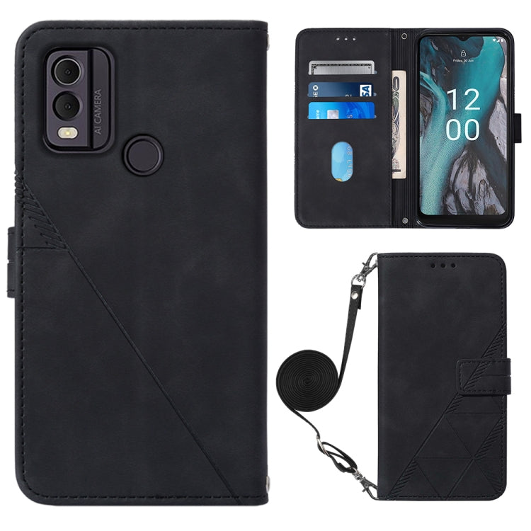 For Nokia C22 Crossbody 3D Embossed Flip Leather Phone Case