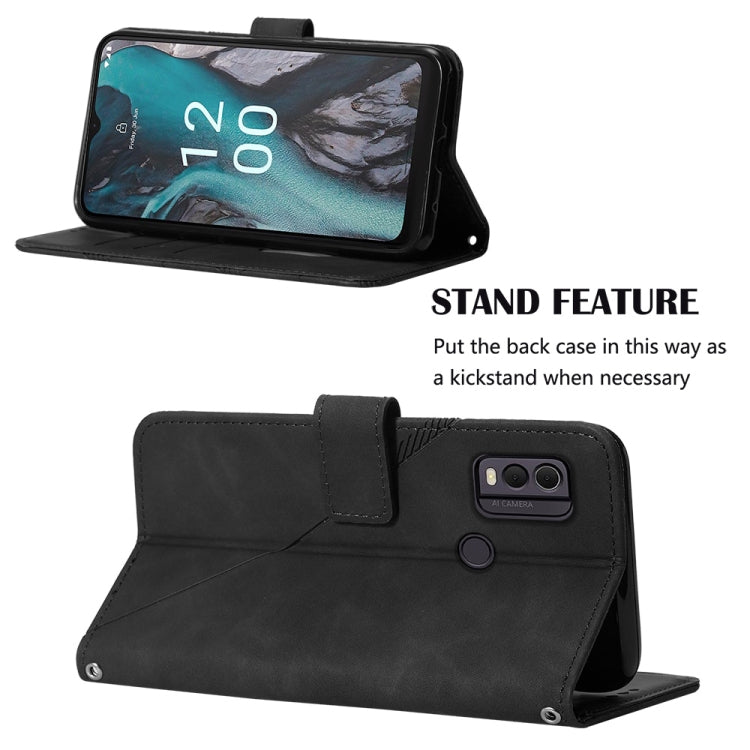 For Nokia C22 Crossbody 3D Embossed Flip Leather Phone Case