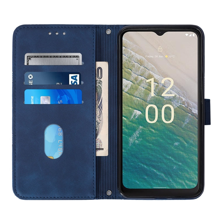 For Nokia C32 TA-1534 Crossbody 3D Embossed Flip Leather Phone Case