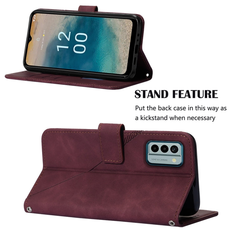 For Nokia G22 Crossbody 3D Embossed Flip Leather Phone Case