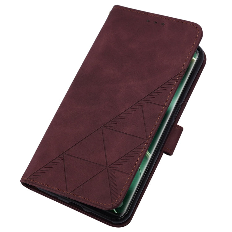 For OPPO Find X6 Crossbody 3D Embossed Flip Leather Phone Case