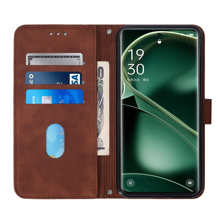 For OPPO Find X6 Crossbody 3D Embossed Flip Leather Phone Case