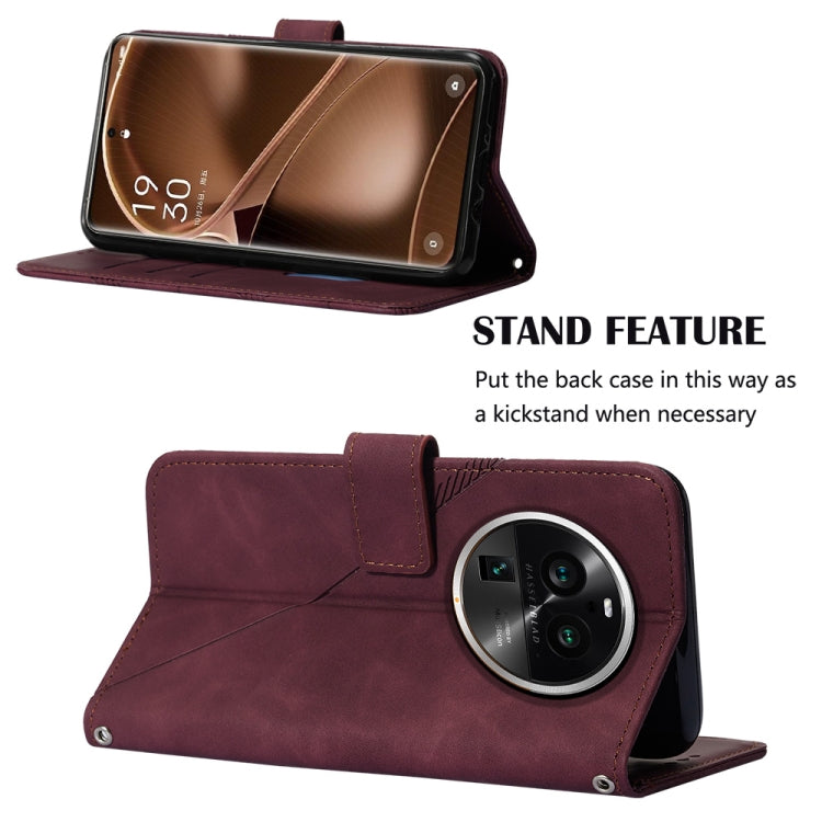 For OPPO Find X6 Pro Crossbody 3D Embossed Flip Leather Phone Case