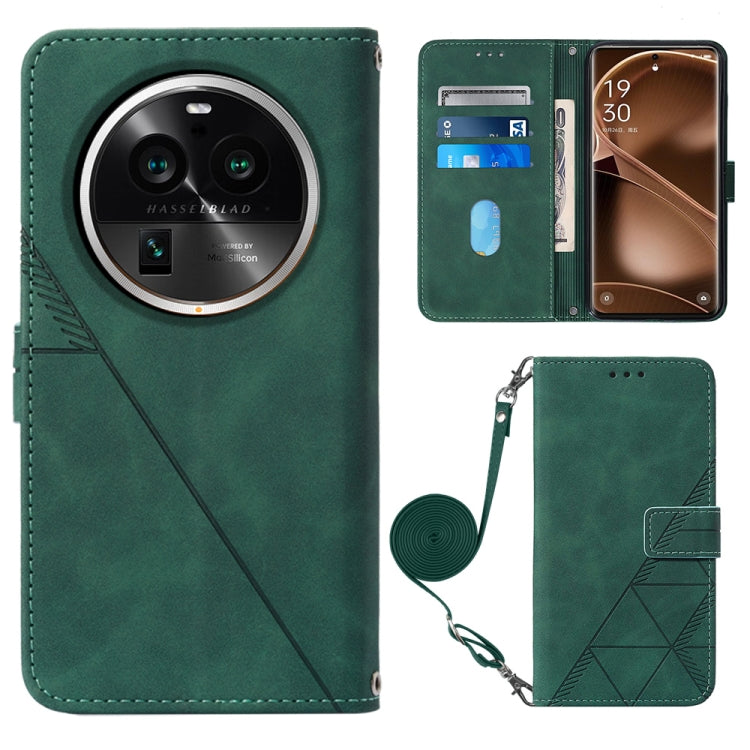 For OPPO Find X6 Pro Crossbody 3D Embossed Flip Leather Phone Case