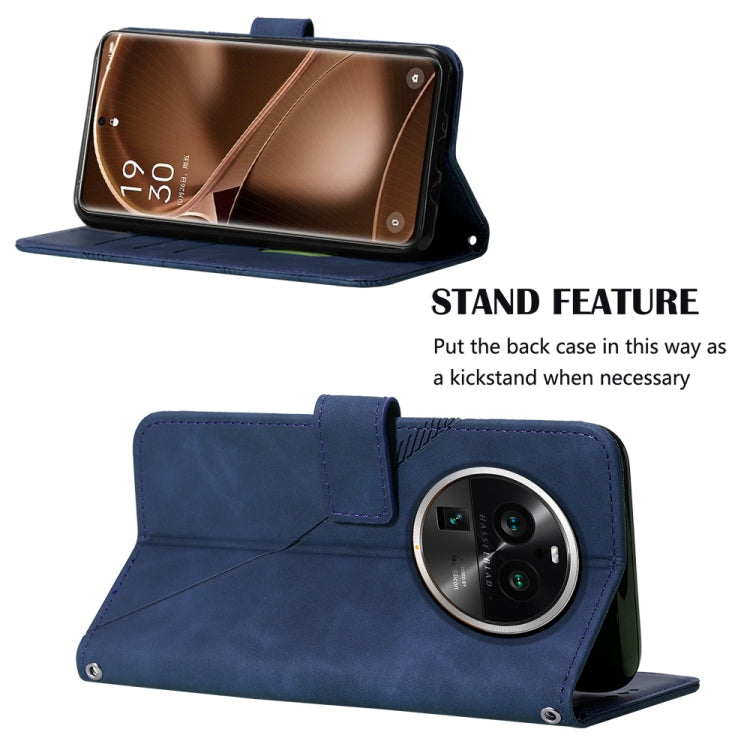 For OPPO Find X6 Pro Crossbody 3D Embossed Flip Leather Phone Case