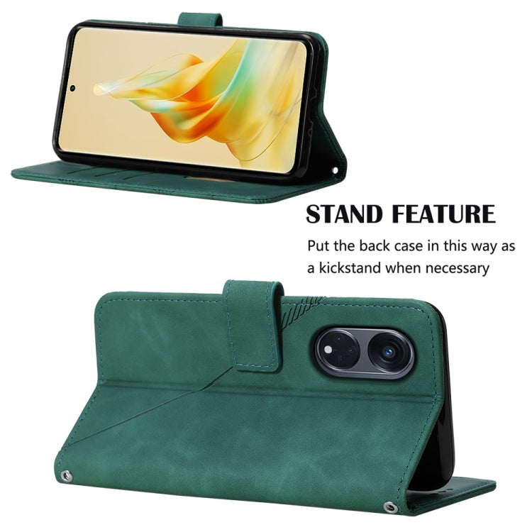 For OPPO Reno8 T 5G / A1 Pro 5G Global Crossbody 3D Embossed Flip Leather Phone Case