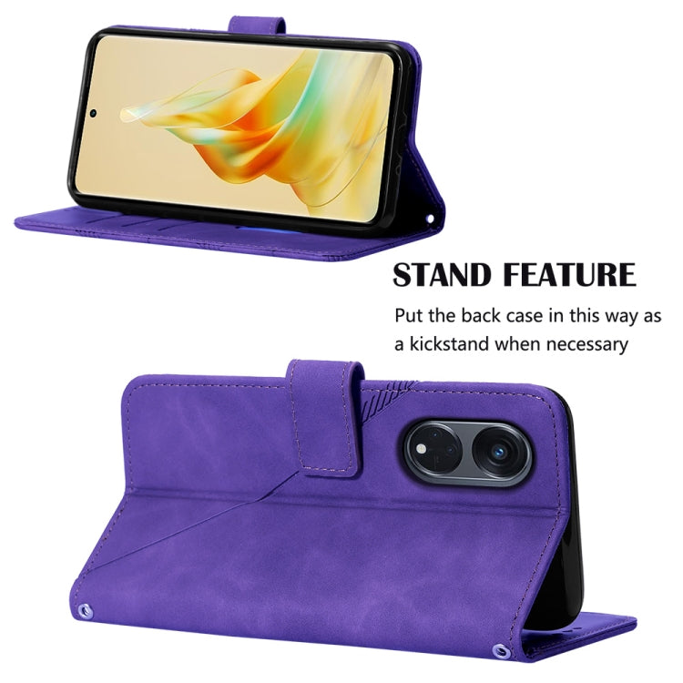 For OPPO Reno8 T 5G / A1 Pro 5G Global Crossbody 3D Embossed Flip Leather Phone Case