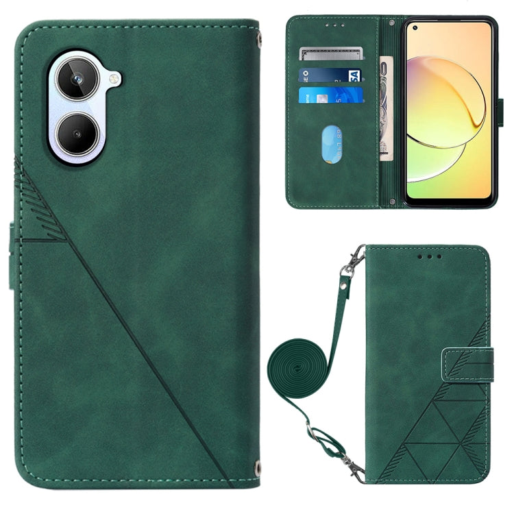 For Realme 10 4G Crossbody 3D Embossed Flip Leather Phone Case