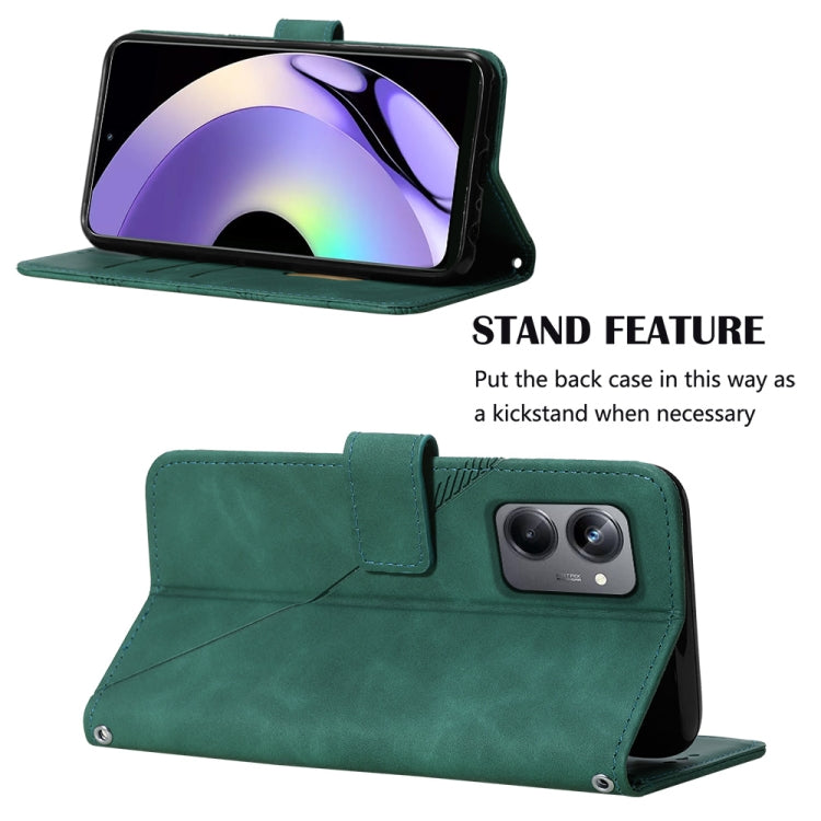 For Realme 10 Pro 5G Crossbody 3D Embossed Flip Leather Phone Case