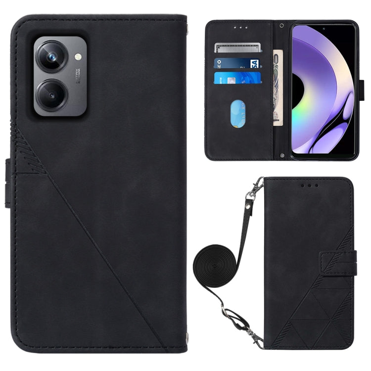 For Realme 10 Pro 5G Crossbody 3D Embossed Flip Leather Phone Case