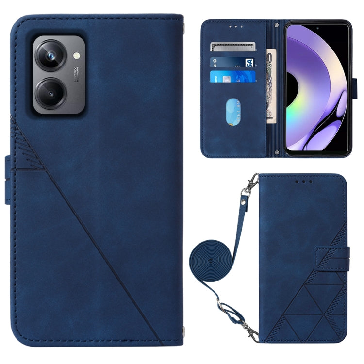 For Realme 10 Pro 5G Crossbody 3D Embossed Flip Leather Phone Case