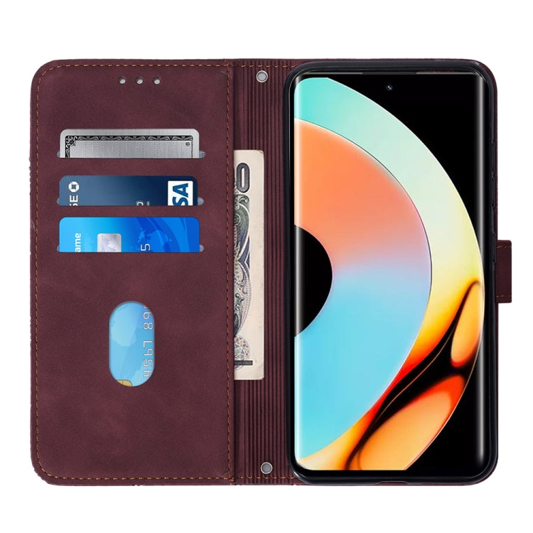 For Realme 10 Pro+ 5G Crossbody 3D Embossed Flip Leather Phone Case