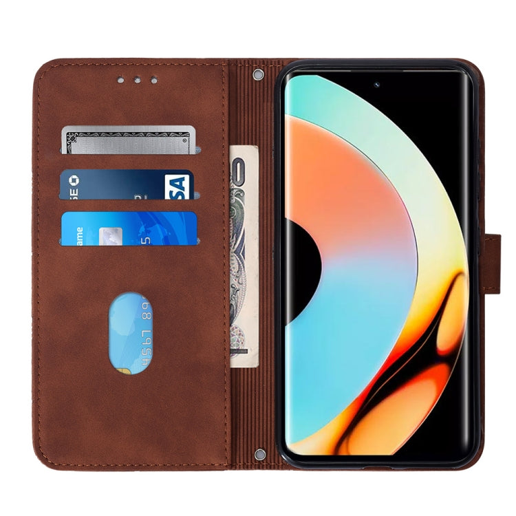 For Realme 10 Pro+ 5G Crossbody 3D Embossed Flip Leather Phone Case