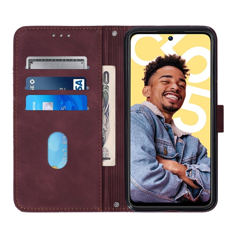 For Realme C55 Crossbody 3D Embossed Flip Leather Phone Case