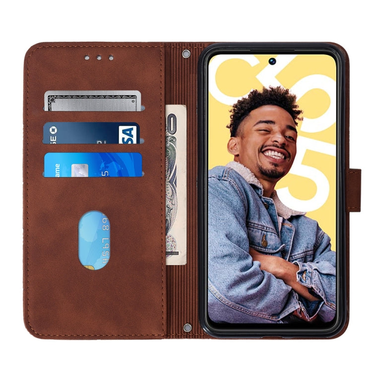 For Realme C55 Crossbody 3D Embossed Flip Leather Phone Case