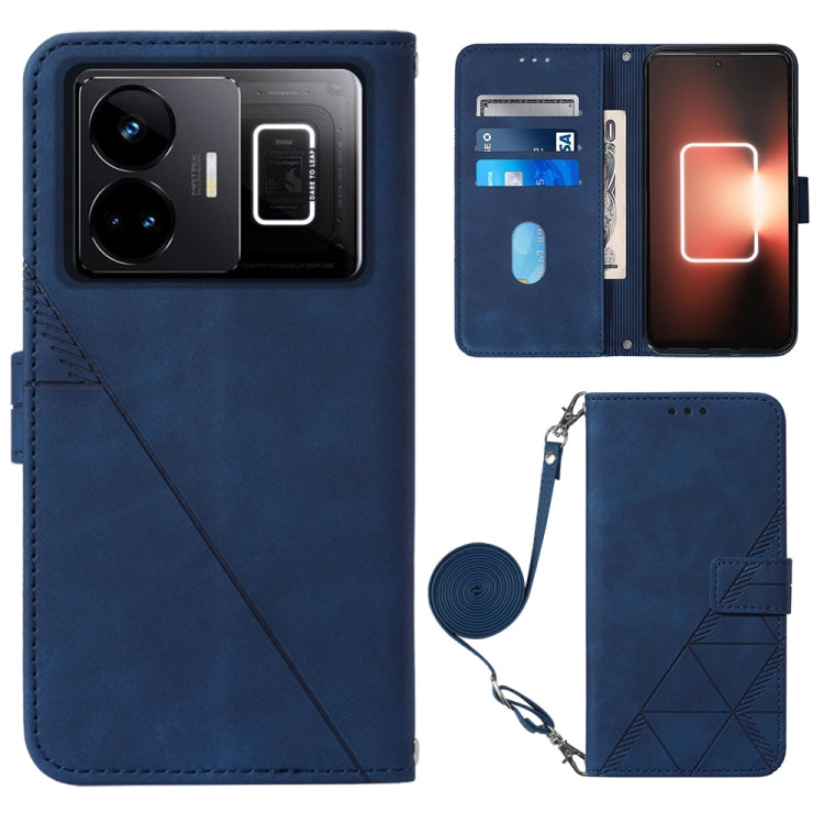For Realme GT Neo 5  5G / GT 3 Crossbody 3D Embossed Flip Leather Phone Case