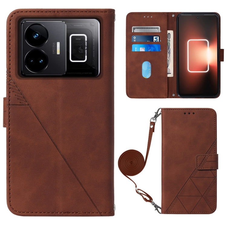 For Realme GT Neo 5  5G / GT 3 Crossbody 3D Embossed Flip Leather Phone Case
