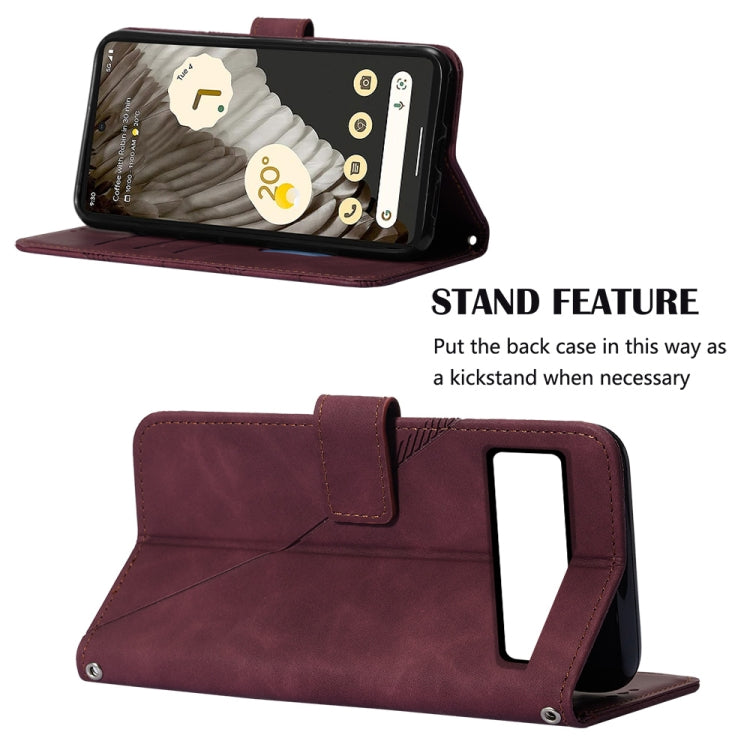 For Google Pixel 8 Crossbody 3D Embossed Flip Leather Phone Case