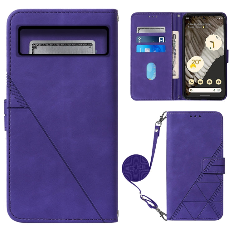 For Google Pixel 8 Crossbody 3D Embossed Flip Leather Phone Case