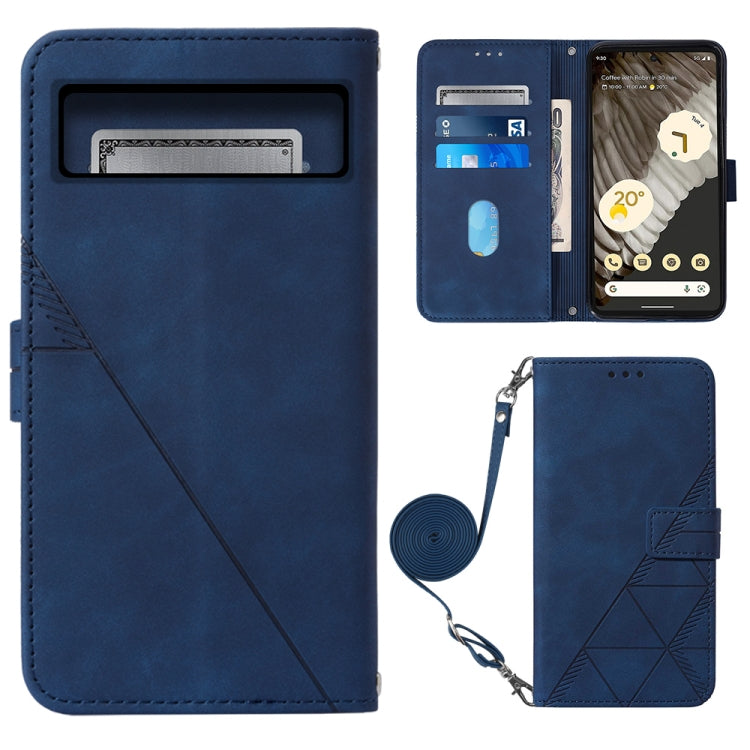 For Google Pixel 8 Pro Crossbody 3D Embossed Flip Leather Phone Case