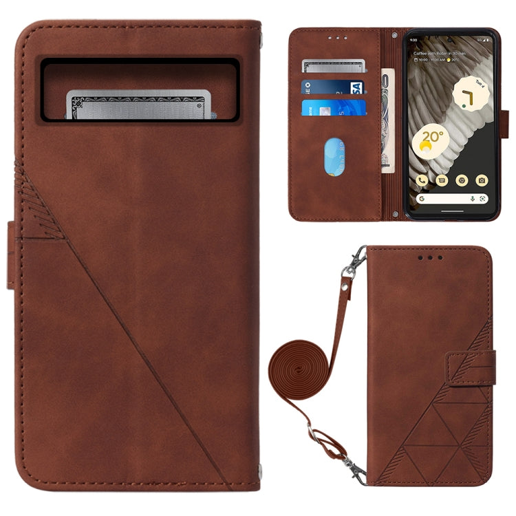 For Google Pixel 8 Pro Crossbody 3D Embossed Flip Leather Phone Case