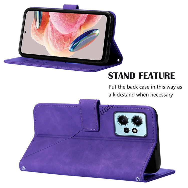 For Xiaomi Redmi Note 12 4G Global Crossbody 3D Embossed Flip Leather Phone Case