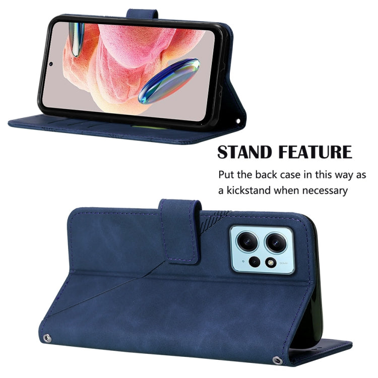 For Xiaomi Redmi Note 12 4G Global Crossbody 3D Embossed Flip Leather Phone Case