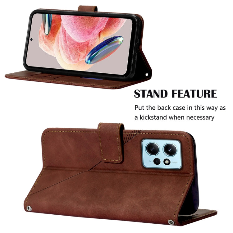 For Xiaomi Redmi Note 12 4G Global Crossbody 3D Embossed Flip Leather Phone Case