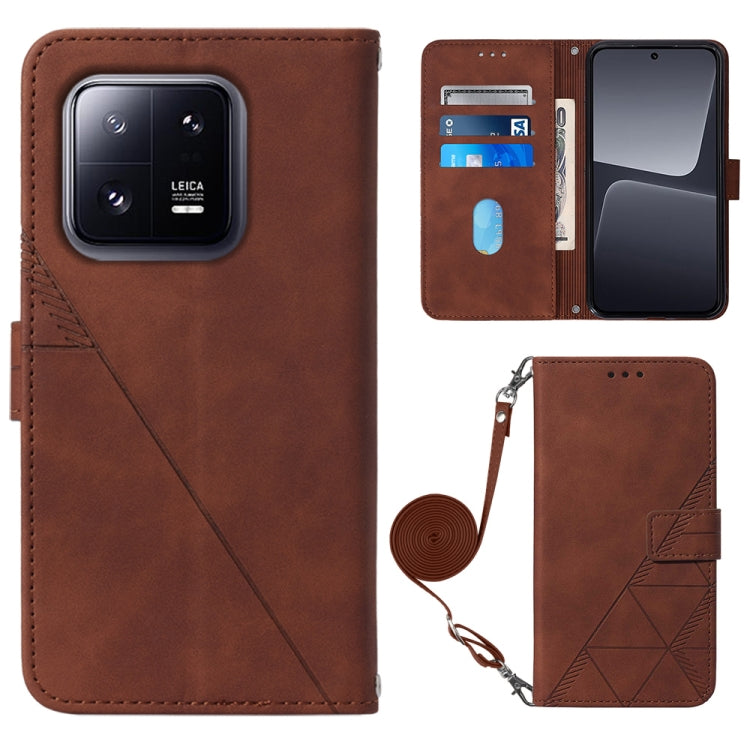 For Xiaomi 13 Pro Crossbody 3D Embossed Flip Leather Phone Case