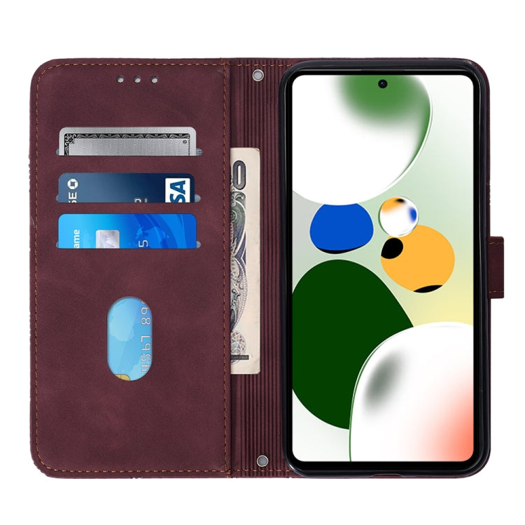 For Xiaomi Poco X5 Pro 5G Crossbody 3D Embossed Flip Leather Phone Case