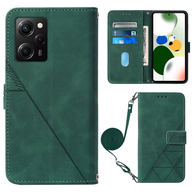 For Xiaomi Poco X5 Pro 5G Crossbody 3D Embossed Flip Leather Phone Case