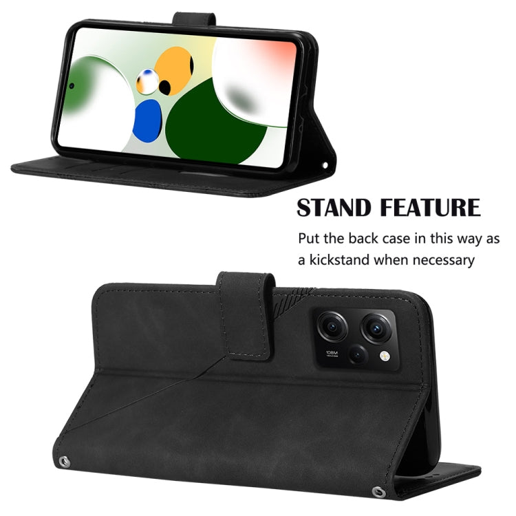 For Xiaomi Poco X5 Pro 5G Crossbody 3D Embossed Flip Leather Phone Case