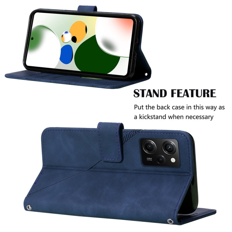For Xiaomi Poco X5 Pro 5G Crossbody 3D Embossed Flip Leather Phone Case
